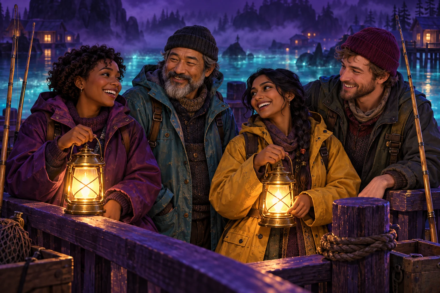 Afterglow Anglers adult tabletop characters